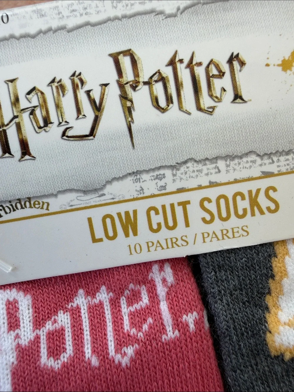 NWT Warner Bros. Harry Potter Low Cut Socks — 10 pair adult shoe size 4-10